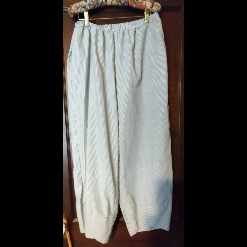 Lagenlook pinstriped pants (2XL) - Picture 1 of 8